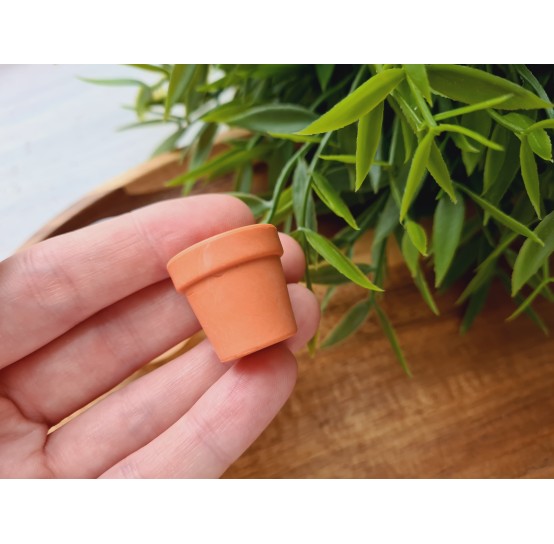 Silicone mold, Flower pot, ~ Ø 1.7 cm, H:0.8 cm, BAKE ONLY in the FORM