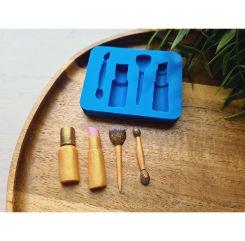 Silicone mold, Beauty set, style 1, 4 elements, ~ 3.5-4.2 cm, H:0.4-0.7 cm