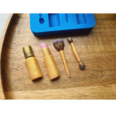 Silicone mold, Beauty set, style 1, 4 elements, ~ 3.5-4.2 cm, H:0.4-0.7 cm