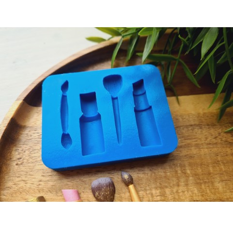 Silicone mold, Beauty set, style 1, 4 elements, ~ 3.5-4.2 cm, H:0.4-0.7 cm