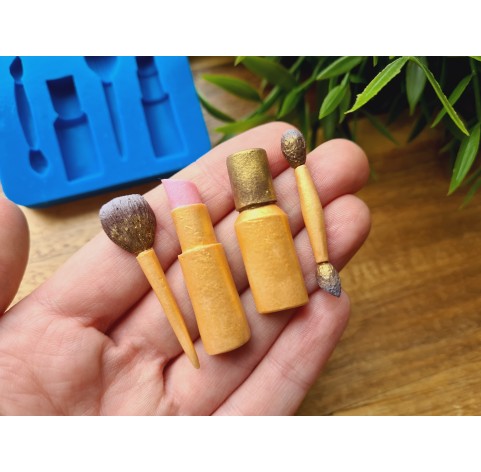 Silicone mold, Beauty set, style 1, 4 elements, ~ 3.5-4.2 cm, H:0.4-0.7 cm