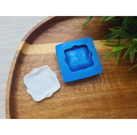 Silicone mold, Plate, square, ~ 3.5 cm, H:0.4 cm