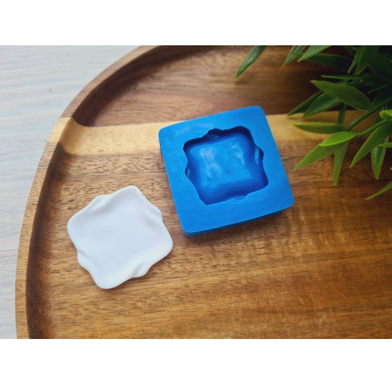 Silicone mold, Plate, square, ~ 3.5 cm, H:0.4 cm