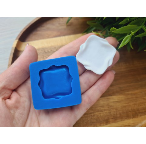 Silicone mold, Plate, square, ~ 3.5 cm, H:0.4 cm