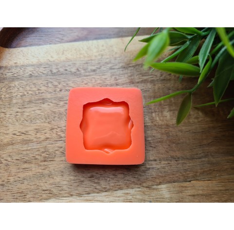Silicone mold, Plate, square, ~ 3.5 cm, H:0.4 cm