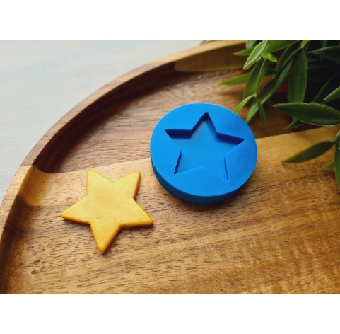 Silicone mold, Star, style 2, ~ Ø 3.3 cm, H:0.3 cm