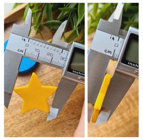 Silicone mold, Star, style 2, ~ Ø 3.3 cm, H:0.3 cm