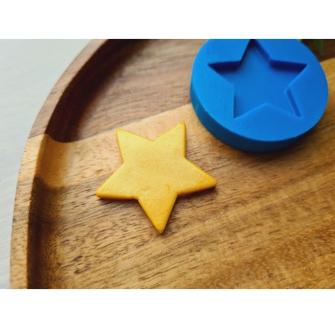 Silicone mold, Star, style 2, ~ Ø 3.3 cm, H:0.3 cm