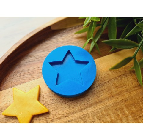 Silicone mold, Star, style 2, ~ Ø 3.3 cm, H:0.3 cm