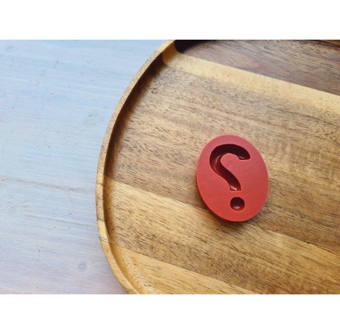Silicone mold, Question mark, ~ Ø 0.7 cm, 2.3*2.8 cm, H:0.5-0.7 cm