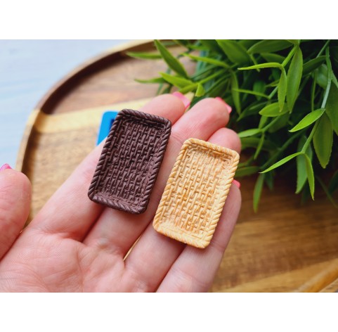 Silicone mold, Wicker basket, style 2, ~ 2.1*3.5 cm, H:0.5 cm