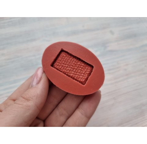 Silicone mold, Wicker basket, style 2, ~ 2.1*3.5 cm, H:0.5 cm