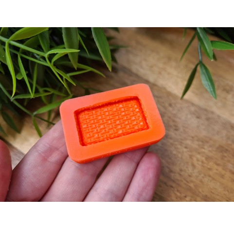 Silicone mold, Wicker basket, 1:6 scale, style 2, ~ 2.1*3.5 cm, H:0.5 cm