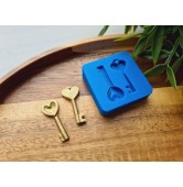 Silicone mold, Key, style 1, 2 elements, ~ 1.2-2.9 cm, H:0.3 cm