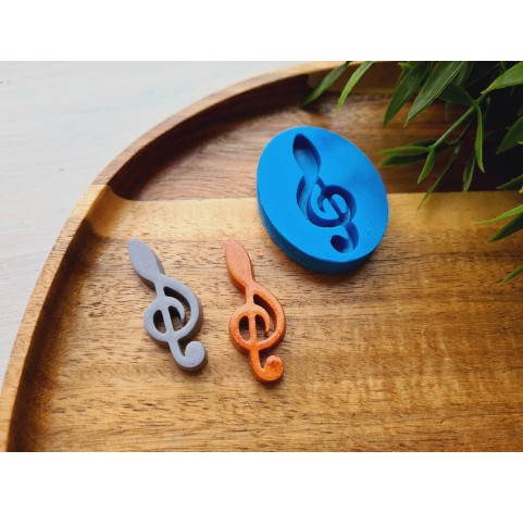 Silicone mold, Treble clef, ~ 1.5*4 cm, H:0.5 cm