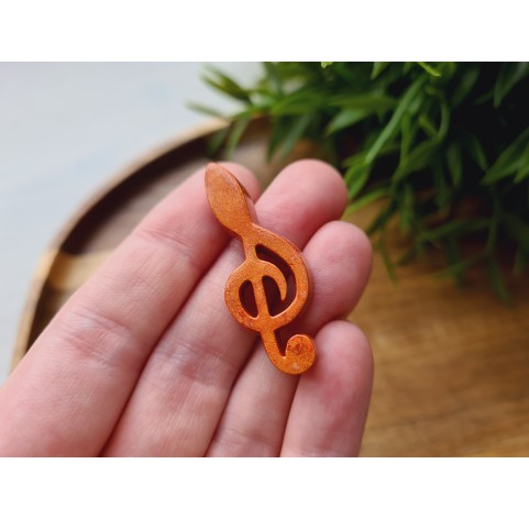 Silicone mold, Treble clef, ~ 1.5*4 cm, H:0.5 cm