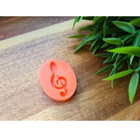 Silicone mold, Treble clef, ~ 1.5*4 cm, H:0.5 cm