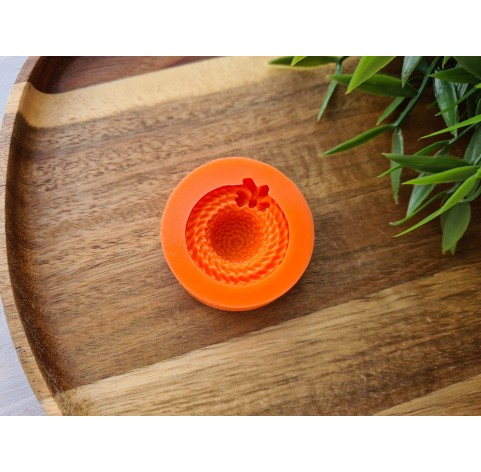 Silicone mold, Straw hat, style 2, ~ Ø 3.3 cm, H:1.4 cm