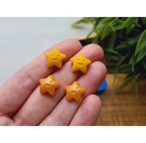 Silicone mold, Star, style 3, 4 elements, ~ 1.2 cm, H:0.4 cm