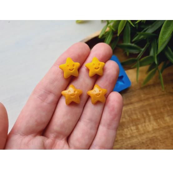 Silicone mold, Star, style 3, 4 elements, ~ 1.2 cm, H:0.4 cm