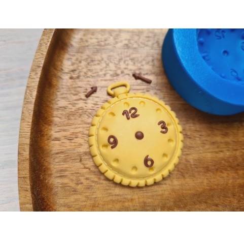 Silicone mold, Clock, ~ 3.4*4 cm, H:1 cm