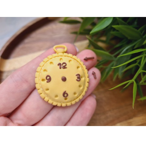 Silicone mold, Clock, ~ 3.4*4 cm, H:1 cm