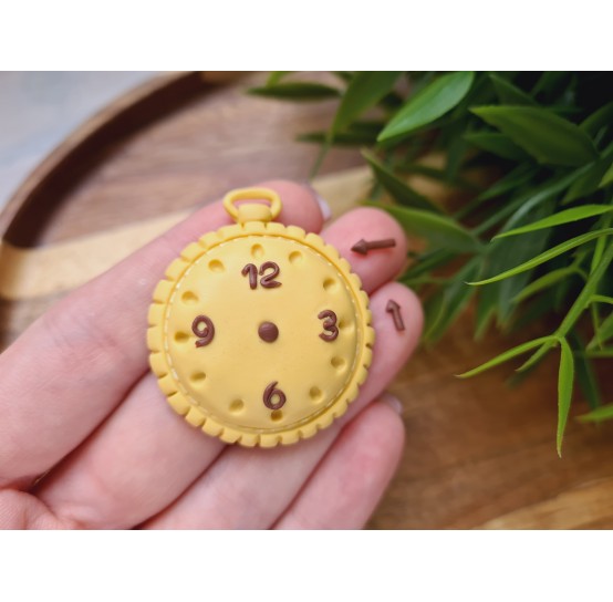 Silicone mold, Clock, ~ 3.4*4 cm, H:1 cm