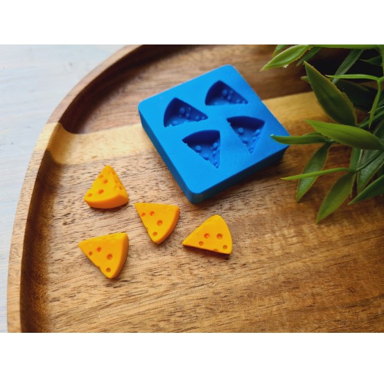 Silicone mold, Cheese, style 1, 4 elements, ~ 1.3*1.5 cm, H:0.6 cm