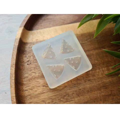 Silicone mold, Cheese, style 1, 4 elements, ~ 1.3*1.5 cm, H:0.6 cm