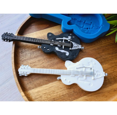 Silicone mold, Guitar, style 2, ~ 5*13.5 cm, H:1.1 cm