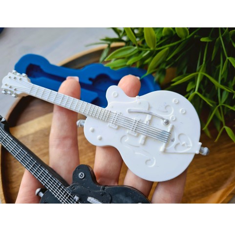 Silicone mold, Guitar, style 2, ~ 5*13.5 cm, H:1.1 cm