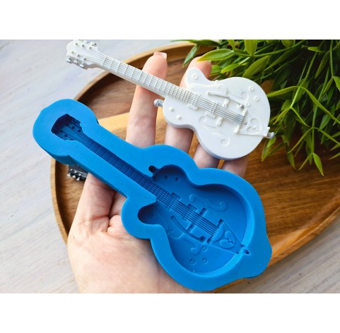 Silicone mold, Guitar, style 2, ~ 5*13.5 cm, H:1.1 cm