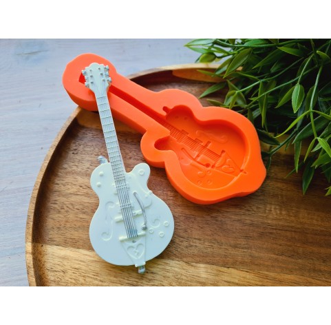 Silicone mold, Guitar, style 2, ~ 5*13.5 cm, H:1.1 cm