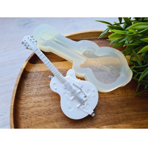 Silicone mold, Guitar, style 2, ~ 5*13.5 cm, H:1.1 cm