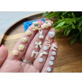 Silicone mold, Set of different things, style 2, mini, 19 elements, ~ 0.5-1.7 cm, H:0.1-0.5 cm