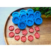 Silicone mold, Faux wax stamp, ~ Ø 2 cm, H:0.4cm
