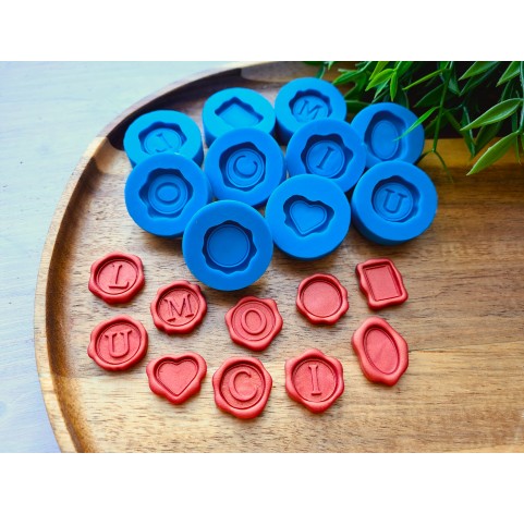 Silicone mold, Faux wax stamp, ~ Ø 2 cm, H:0.4cm