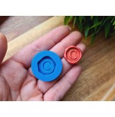 Silicone mold, Faux wax stamp, ~ Ø 2 cm, H:0.4cm