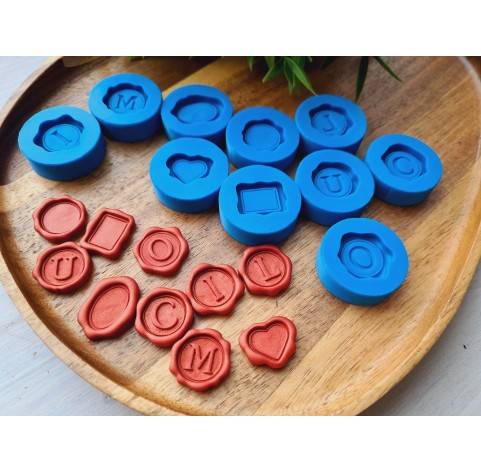 Silicone mold, Faux wax stamp, ~ Ø 2 cm, H:0.4cm