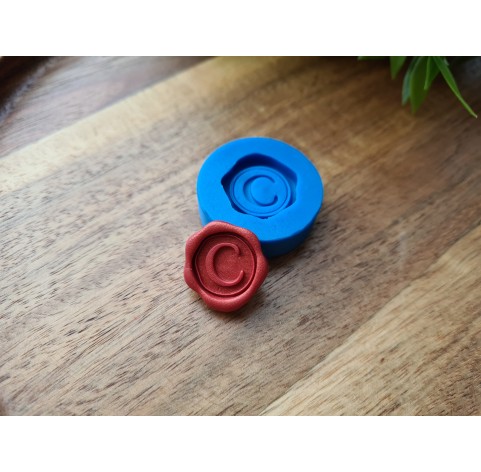 Silicone mold, Faux wax stamp, ~ Ø 2 cm, H:0.4cm