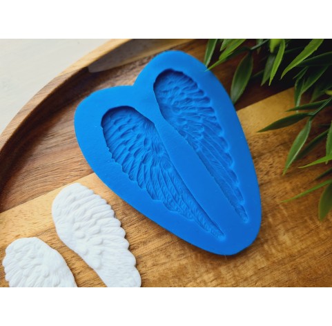 Silicone mold, Wings, style 2, 2 elements, ~ 2.1*6.5 cm, H:0.3 cm