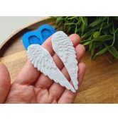 Silicone mold, Wings, style 2, 2 elements, ~ 2.1*6.5 cm, H:0.3 cm