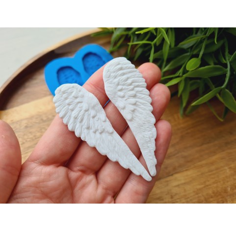 Silicone mold, Wings, style 2, 2 elements, ~ 2.1*6.5 cm, H:0.3 cm