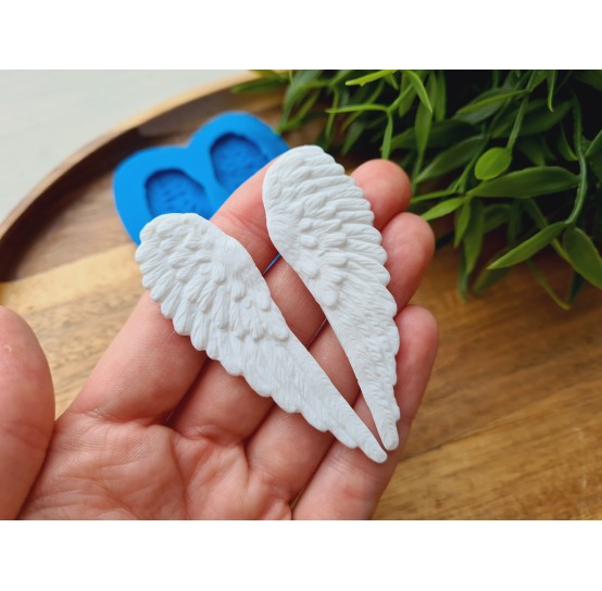 Silicone mold, Wings, style 2, 2 elements, ~ 2.1*6.5 cm, H:0.3 cm