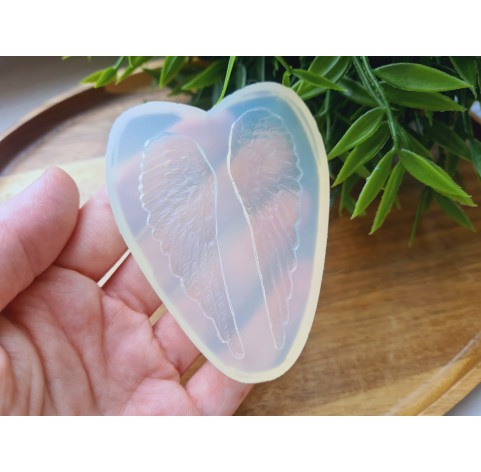 Silicone mold, Wings, style 2, 2 elements, ~ 2.1*6.5 cm, H:0.3 cm