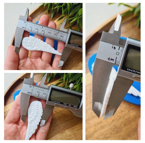 Silicone mold, Wings, style 2, 2 elements, ~ 2.1*6.5 cm, H:0.3 cm