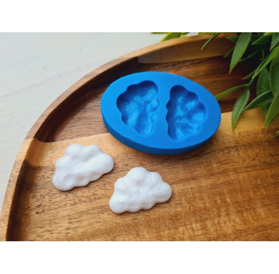 Silicone mold, Clouds, 2 elements, ~ 2.2*3 cm, H:0.4 cm