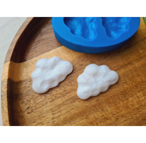 Silicone mold, Clouds, 2 elements, ~ 2.2*3 cm, H:0.4 cm