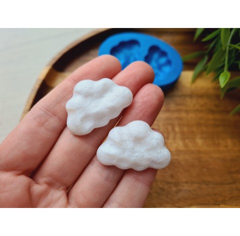 Silicone mold, Clouds, 2 elements, ~ 2.2*3 cm, H:0.4 cm