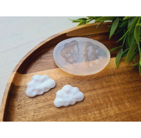 Silicone mold, Clouds, 2 elements, ~ 2.2*3 cm, H:0.4 cm